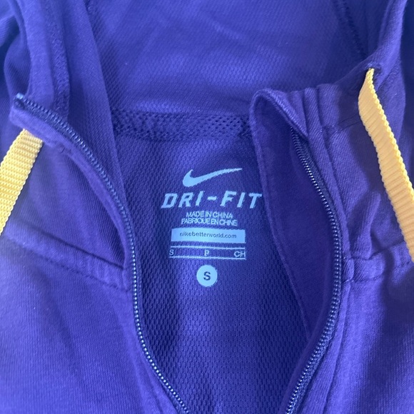 Purple and Yellow Hoodie Nike LIVESTRONG Dri-Fit Purple Hoodie – Women’s Small - Picture 3 of 4
